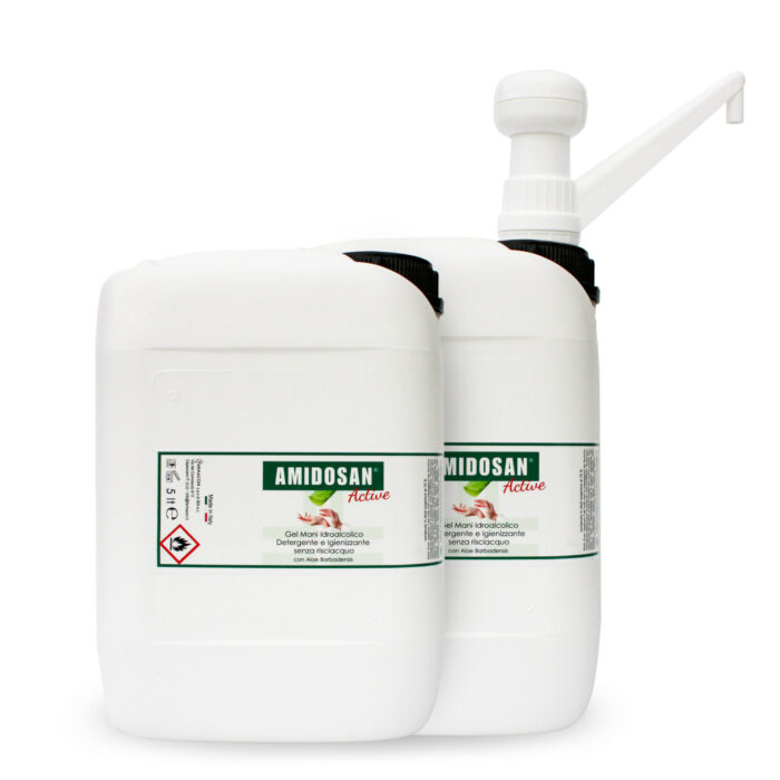 Amidosan Active Gel mani detergente igienizzante tanica ricarica
